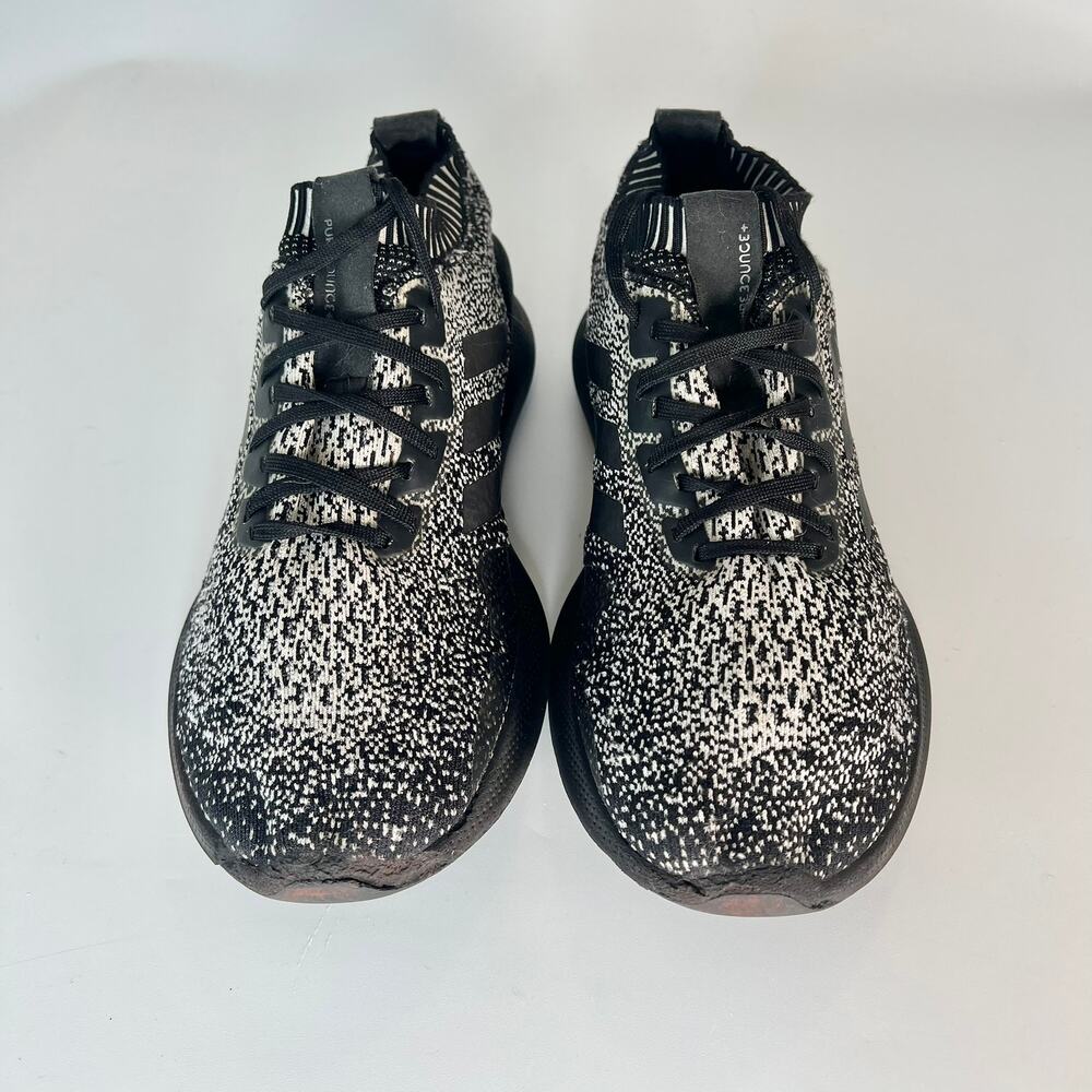 Adidas Purebounce+ Knit Running Sneakers Shoes Black Cloud White D96587 Men 9 - Picture 3 of 16